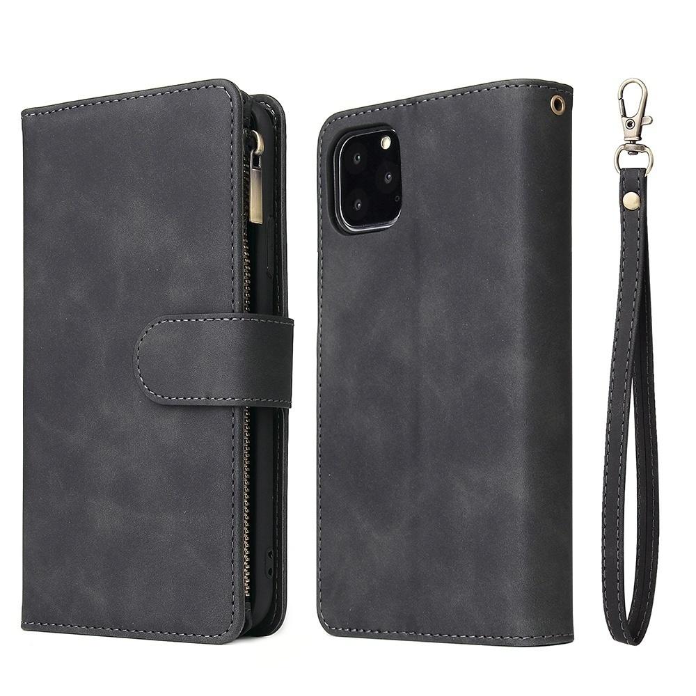 Премиальный кожаный чехол-кошелек для iPhone 16 15 14 13 12 11 17 Pro Max Plus 17Air 16e Кошелек на молнии Отделения для карт Магнитная крышка-книжка