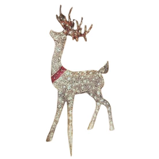 Рождественские светящиеся олени, светящиеся пластиковые олени со светодиодными лампами для помещений