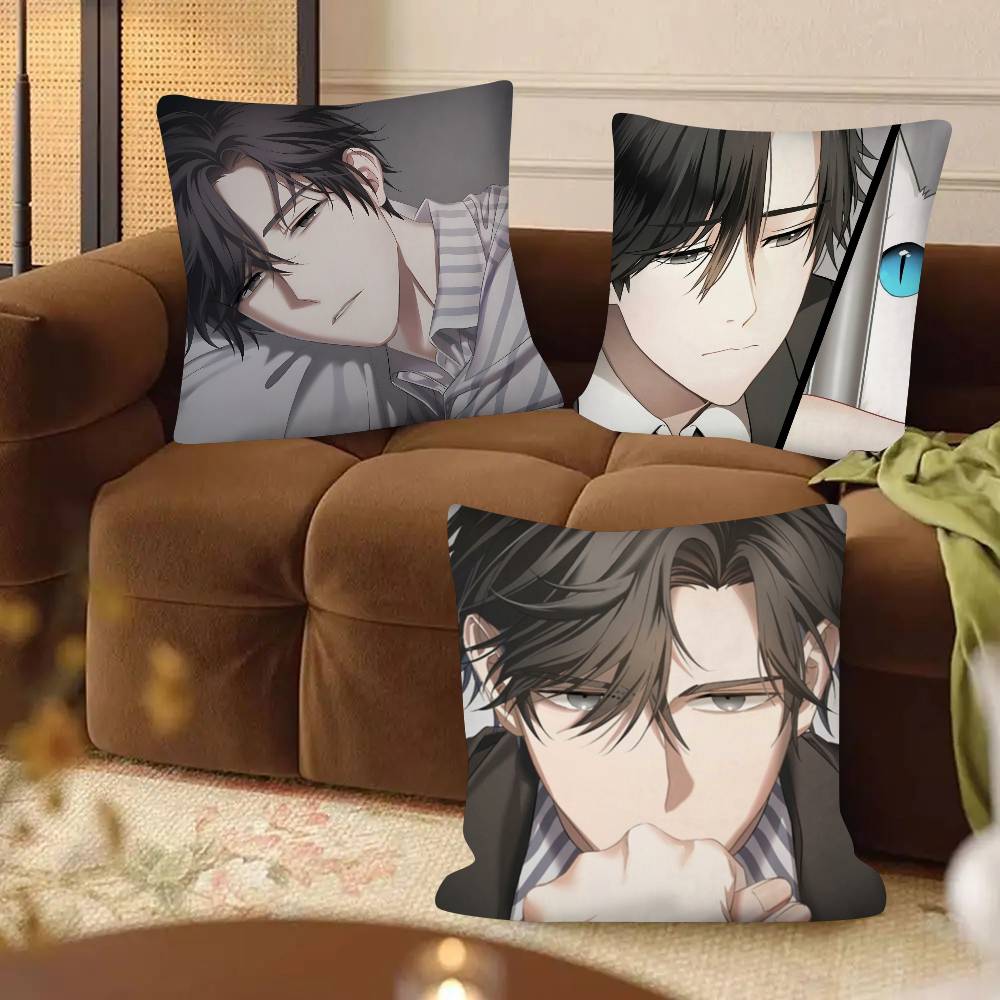 1 шт. Чехол на подушку Mystic Messenger 707 Jumin Han Модный квадратный чехол на подушку Спальня Диван Гостиная Ins Декор Отдых