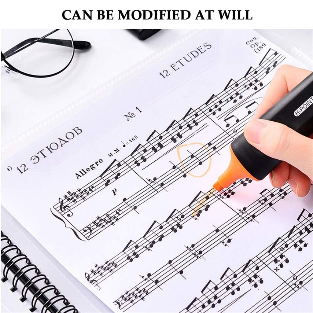 A4 Sheet Music Organizer, Spiral Folder 10 Pockets For Sheet Music, Drawings And Documents, Easy Editing