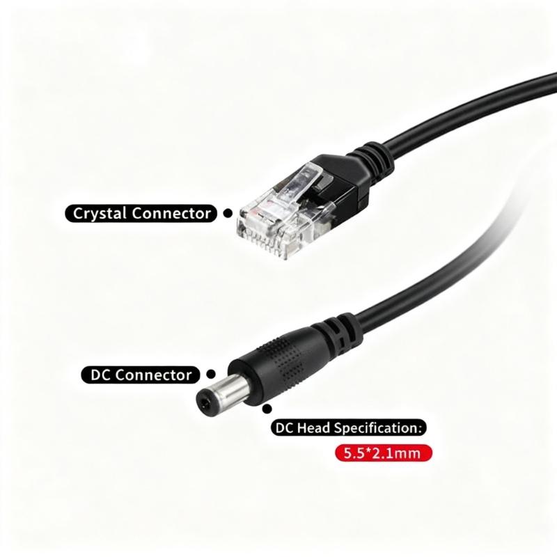 Пластиковый POE-сплиттер Преобразует 48 В в 12 В Стандарт IEEE802.3af/at для систем видеонаблюдения Простая установка