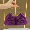 "Pleated Evening Handbag: Small Crossbody for Banquets & KTV"