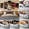 Canvas Wall Art Pictures For Living Room 5 Pieces Coffee Artistic Painting Modular Prints Kitchen Poster Home Decor No Frame