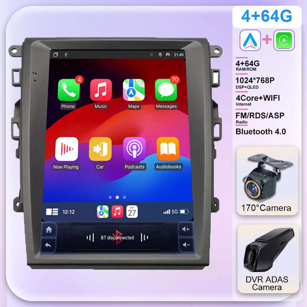 9,7-дюймовый автомобильный Android для Mondeo Fusion Mk 5 2013-2018 Автомагнитола с высокопроизводительным процессором HDR QLED Экран 5G WIFI BT Нет 2Din Carpla