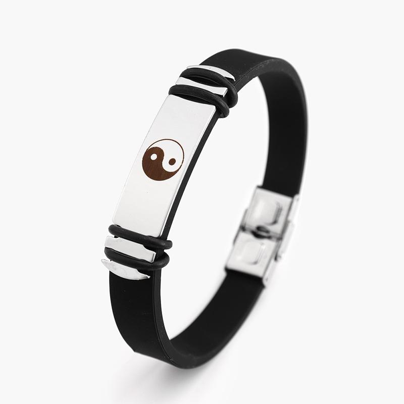 Готический титановый стальной браслет-манжета с застежкой для мужчин и женщин, крутые украшения для рук, простой черный браслет, праздничный подарок, аксессуары для браслета