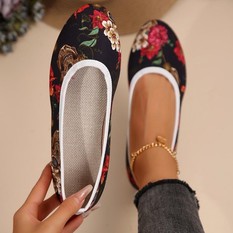 Мода Женские тапочки Китайский стиль Летняя уличная обувь Мюли Женские тапочки на плоской подошве Дышащие тапочки