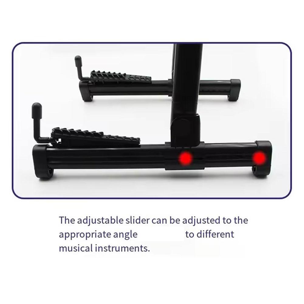 Guitar Stand Foldable and Adjustable Instrument Display Ukulele Pipa Bass Folk Classical Electric Wood Guitar Stand Accessories