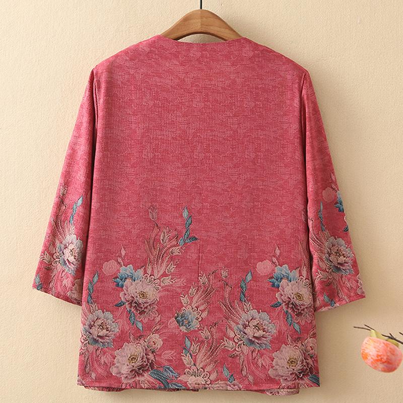 Большие размеры 2XL-7XL Элегантные рубашки больших размеров для женщин Топы Свободные винтажные блузки Летняя одежда для женщин среднего возраста