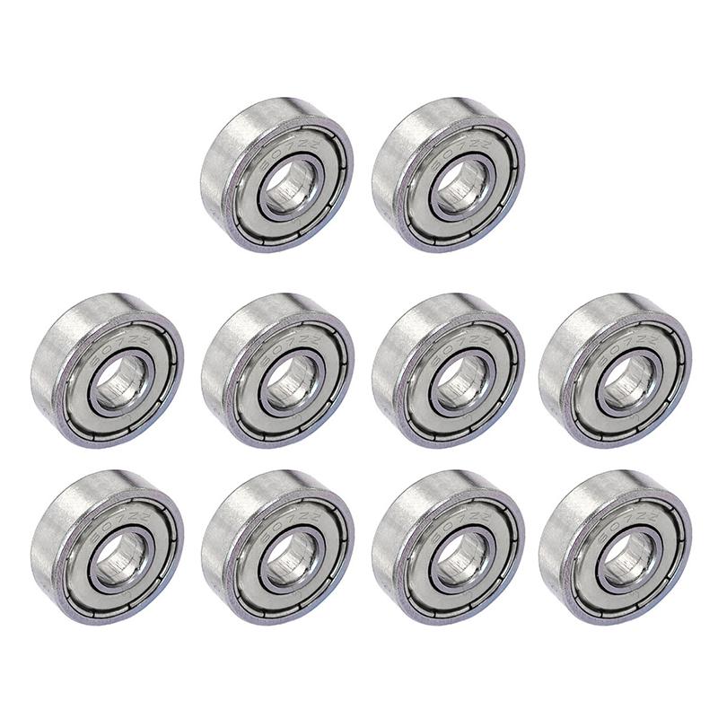 607ZZ Miniature Bearing Heavy Load Metal Sealed Miniature Bearing 7x19x6mm Carbon Steel Wear Resistant for Skateboard Scooter