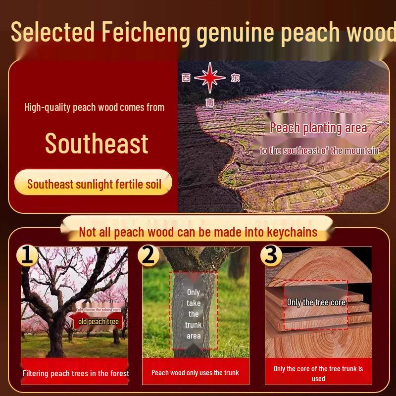 Подвеска-амулет в виде монеты-призрака из натурального дерева персика, пораженного молнией, с амулетом Багуа для защиты