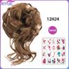Synthetic Hair Bun Chignon Messy Curly Hair Band Elastic Scrunchy False Hair Pieces For Women Hairpins Black Brown