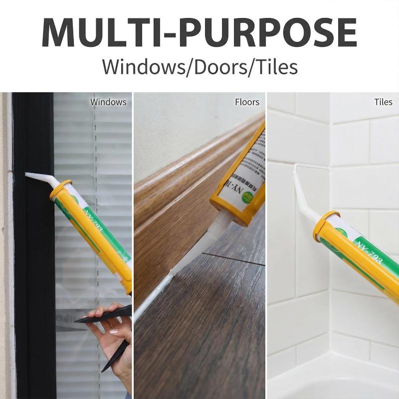 1/30pcs Plastic Elbow Caulk Nozzle Tips Home Silicone Sealant Pipe White Tips Windows Doors Wall Caulk Repair Tool Accessories