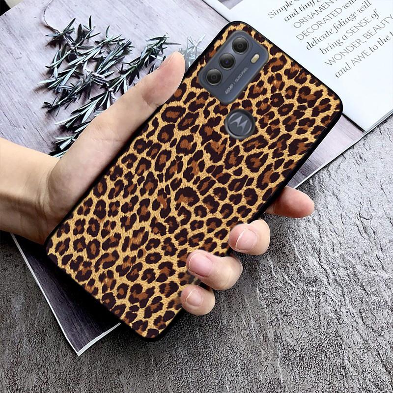 Leopard Phone Case For Motorola G Stylus 5G G Play G35 G45 G54 G24 G86 G04S E13 E14 E32 E32S