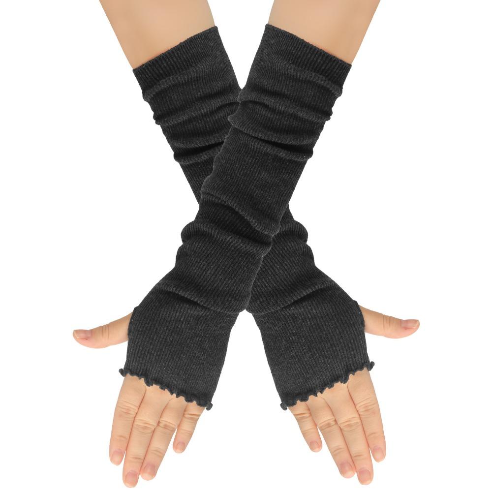 Stretchy Fingerless Gloves Long Design Arm Sleeve Y2K Punk Gloves Y2K Aesthetic