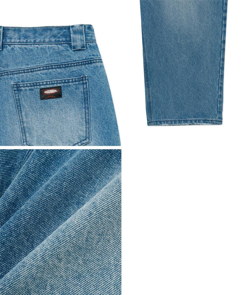 BIG UNION Classic Big Baggy Denim Pants (Blue)