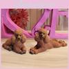 Simulated Poodle Resin Model Tabletop Figurine Micro Landscape Decoration Garden
