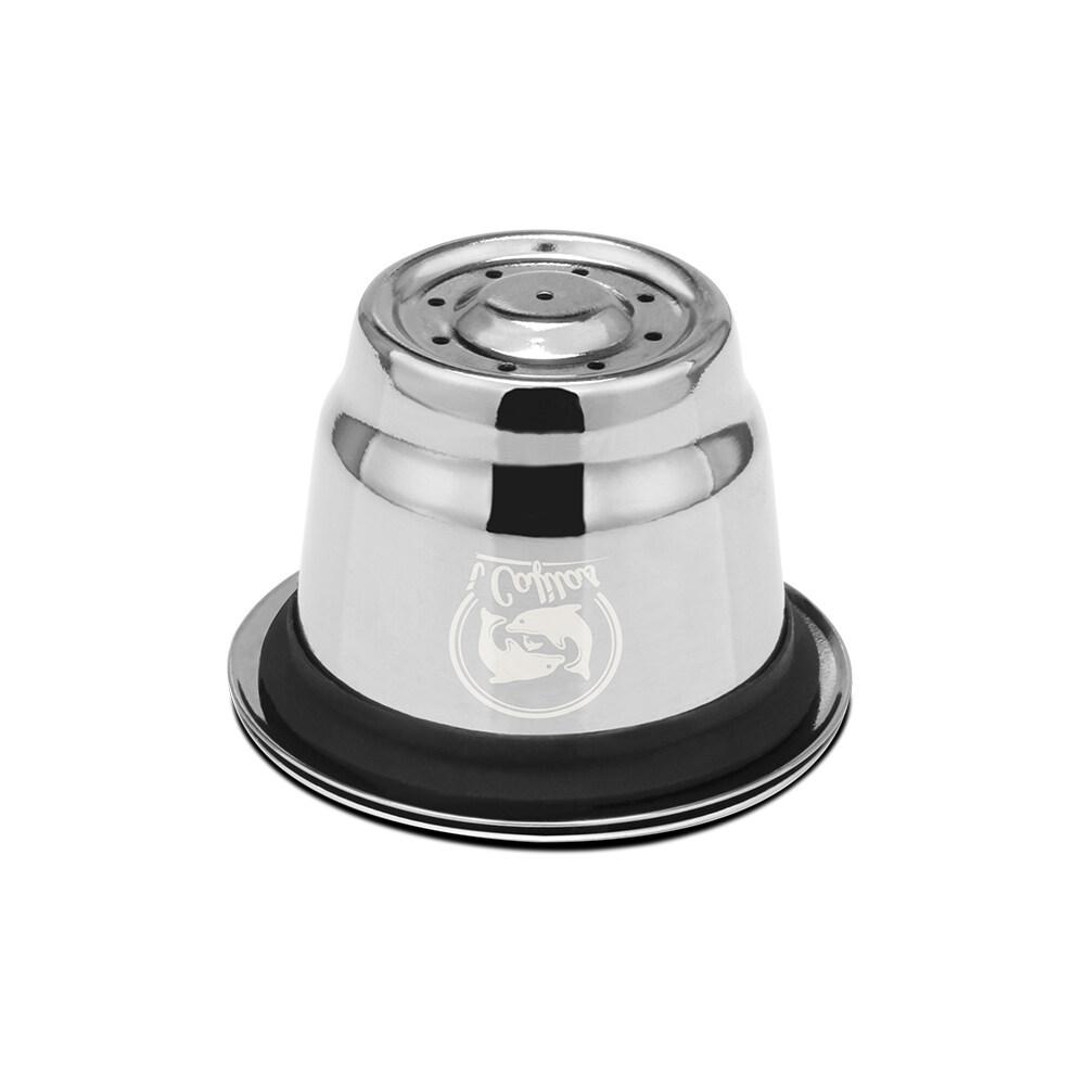 i Cafilas [NESC03] Многоразовый капсульный фильтр для кофе, чашки для приготовления крема из нержавеющей стали, стручки, тамперная основа для Nespresso Inissia, Essenza, Philips LOR Barista