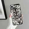 Чехол для телефона Funda для Apple iPhone 17 Pro Max 16 13 14 XR XS MAX 15 Pro 7 8 11 12 Air Cool Серебряный Тигр