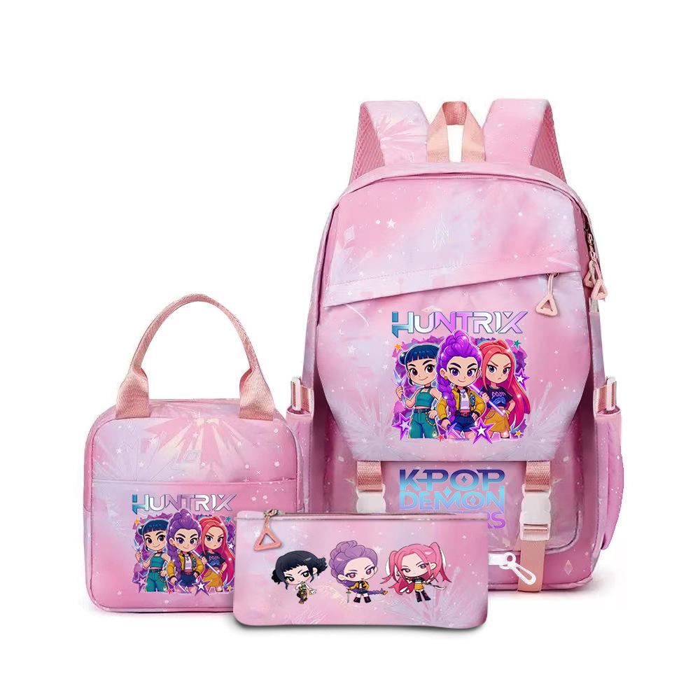 Kpop Witch Hunter Girl Group Primary School Students Print Children'S Backpack Schoolbag Three-Piece Schoolbag