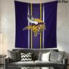 Minnesota Vikings Wall Tapestry Aesthetic Wall Hanging Printed Fabric Blanket Decorative Tapestries for Bedroom Living Room Home Decor