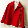 Short Cape Waist Cinching Versatile Fashion Korean Version New Woolen Loose Woolen Coat Trendy Coat for Women