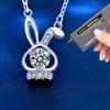 New 925 Solid Silver 0.5 Carat Real Moissanite Necklace Pendant Women Lady Girl Gifts Neck Jewelry Pass Diamond Tester