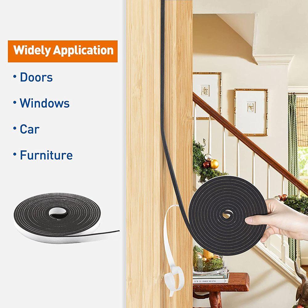 Foam Dustproof Windproof Soundproof Door Window Sealing Strip Weather Stripping Draught Excluder