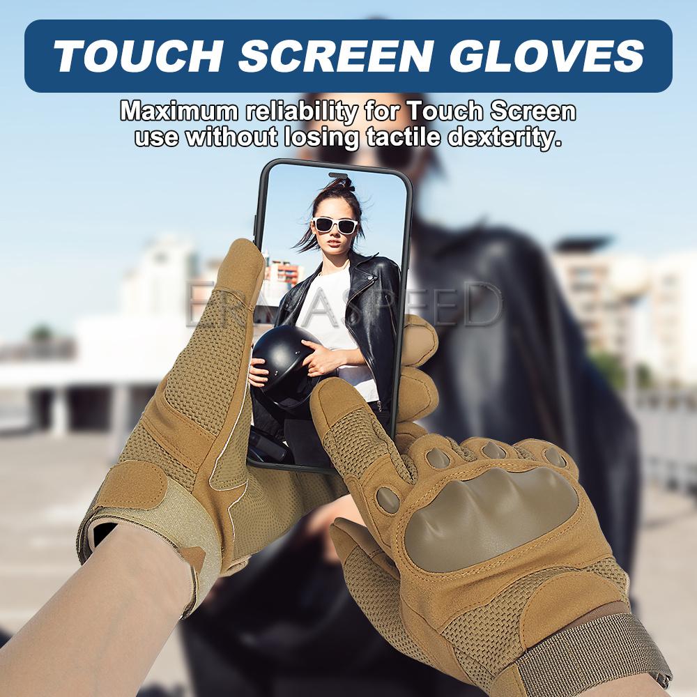 Военные тактические перчатки, мужские мотоциклетные перчатки с сенсорным экраном, спортивные защитные перчатки для MTB, гонки, мотокросса, полные