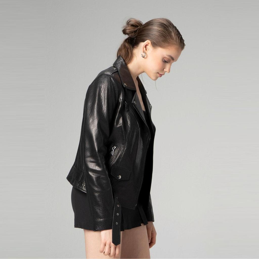 Dericlub Женское пальто из 100% натуральной кожи