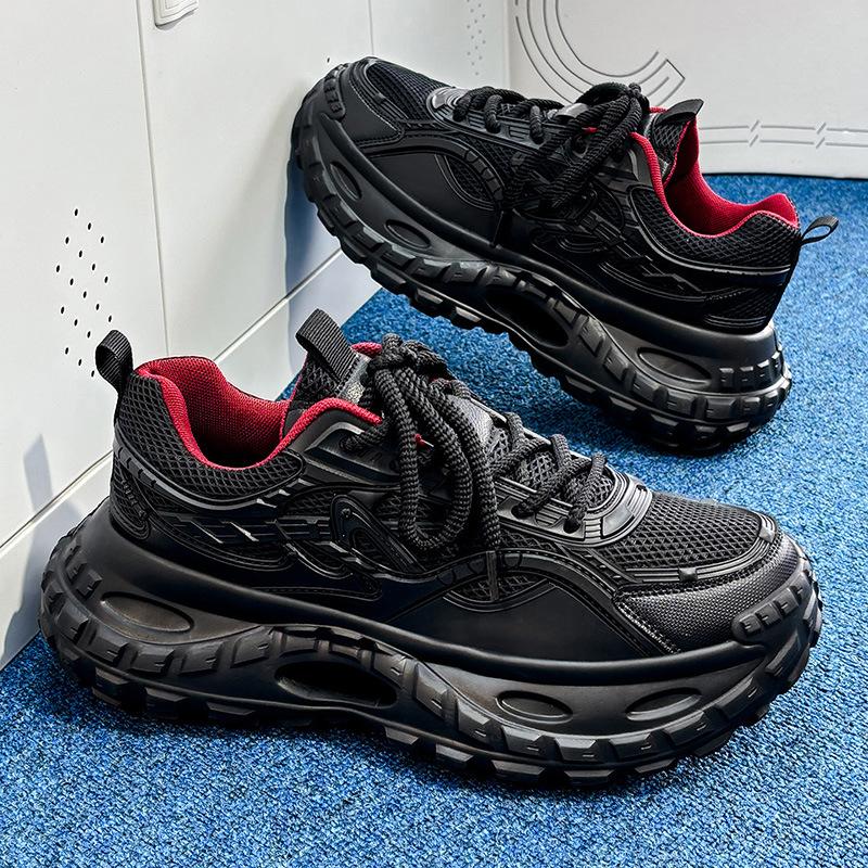 Men's shoes spring and summer breathable versatile casual dad shoes men's thick-soled heightening Darth Vader sneakers