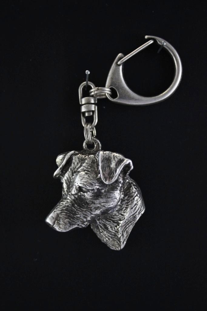 Джек-рассел-терьер - посеребренный брелок для ключей с собакой, украшение на сумочку, подвеска на рюкзак от бренда Art-Dog
