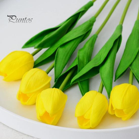 Искусственный тюльпан, реалистичный, многоразовый, красочный, поддельный цветок, свадебная вечеринка, домашний офис, центральный элемент стола, украшение из искусственных цветов