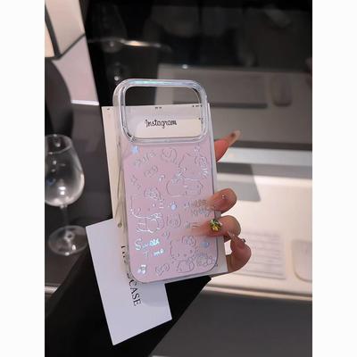 Hello Kitty Серебристый Жесткий Чехол для Apple Promax 13/14/15/16/17