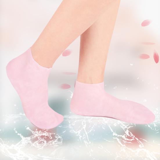 2 пары силиконовых носков для педикюра, увлажняют гладкие и сухие ноги, противоскользящие эластичные силиконовые носки для лучшего баланса