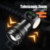 Most Powerful LED Flashlight White Laser Tactical Flash Light USB Rechargeable Zoom Torch Long Range Lamp Camping Lantern