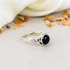 Черный оникс драгоценный камень 925 стерлинговое серебро круглая форма ручная работа ювелирное кольцо для женщин