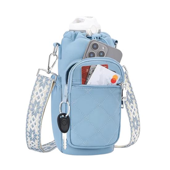 Sports Water Bottle Bag Thermal Insulated Kettle Holder Lightweight Crossbody Water