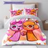 H260212Sprunki Pattern Bedding,Quilt Set Quilt Cover Pillowcase Home Birthday Gift (1 * duvet cover + 2 * pillowcase, without core)