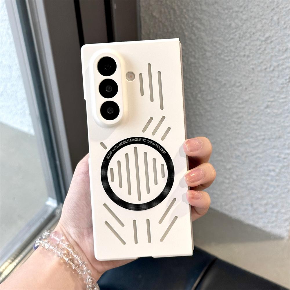 Samsung Z Fold 7 6 5 4 5G Wireless Charging Solid Color Matte Protective Cover Magnetic for Magsafe Heat Dissipation Case