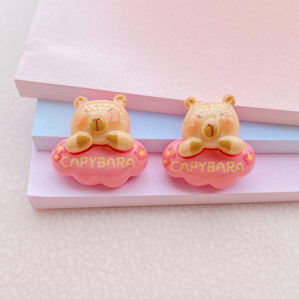 Новые модели Серия красочных мультяшных медведей Смола Скрапбукинг DIY Ювелирные изделия Заколка для волос Головной убор Украшение Поделки