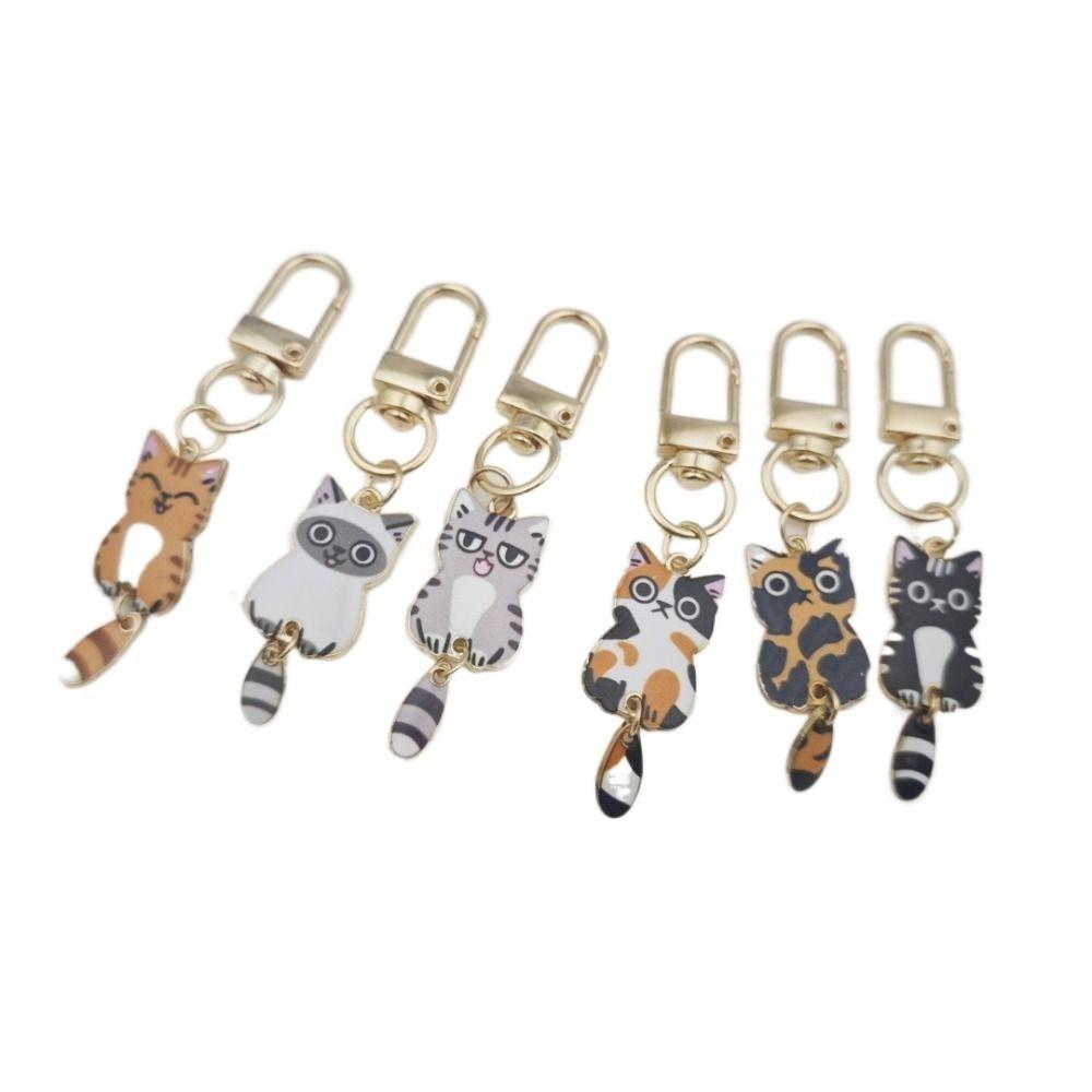 Cat Small Pendant Metal Bag Decoration Cute Key Chains Gift