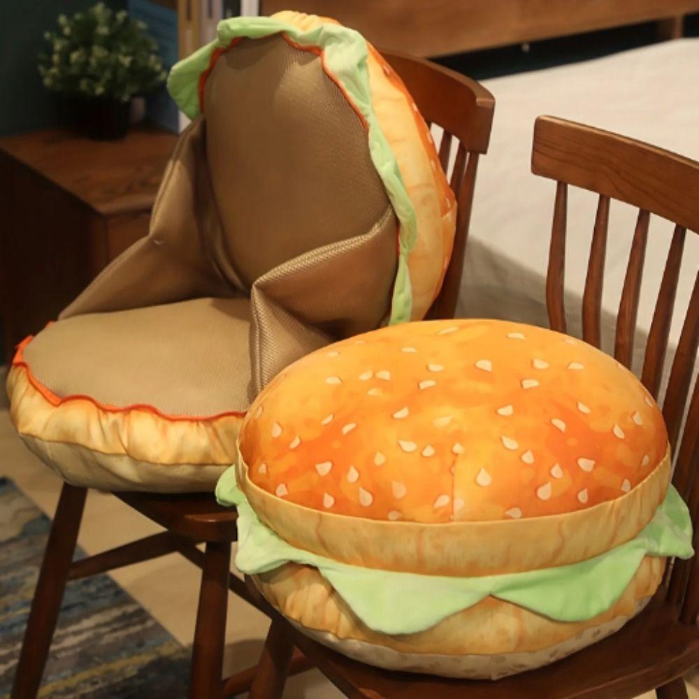 Realistic Burger Cheeseburger Pillow Plush Simulation Burger Plush Pillow  Children Toys