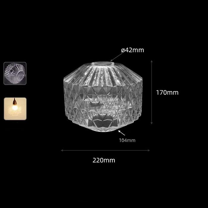 Большой прозрачный стеклянный абажур особой формы 42 мм, открывающаяся чаша, винная кружка, тыква, нестандартный прозрачный E26 E27, сменный абажур