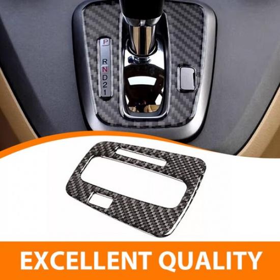 Carbon Fiber Gear Shifter Panel Cover Trim For Honda CR-V CRV 2007-2011