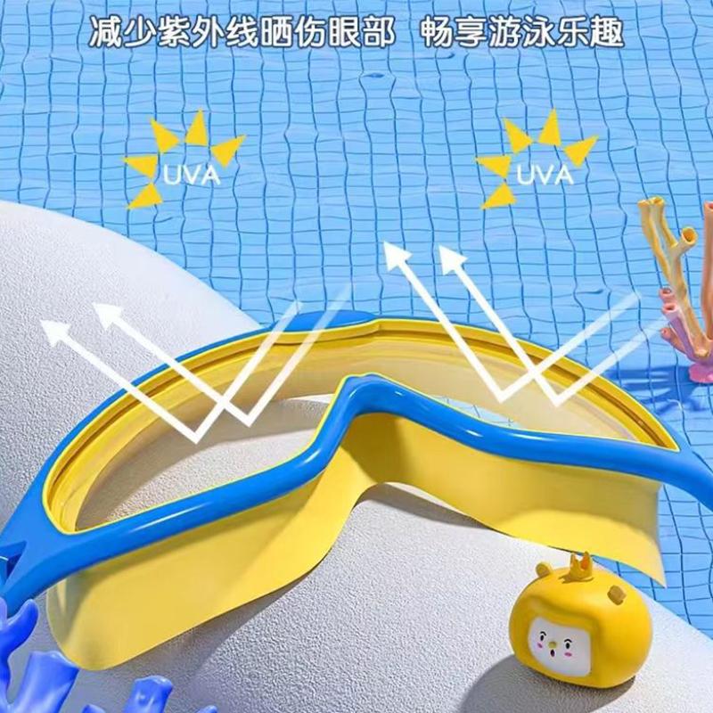 Очки для плавания для мальчиков и девочек Водонепроницаемые и с защитой от запотевания Высококачественные Очки с большой оправой для детей Очки для плавания