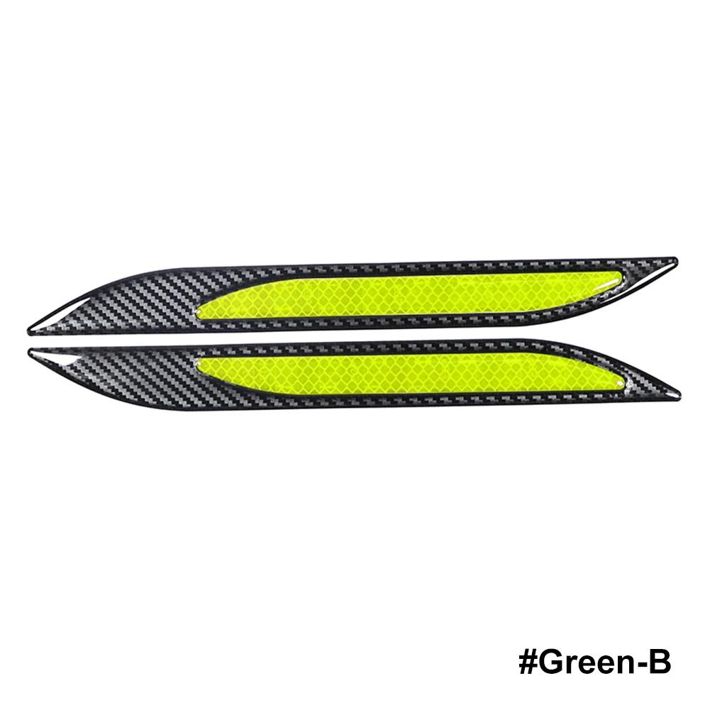 2 шт. универсальная наклейка из углеродного волокна для автомобиля, защита для бампера, светоотражающие полосы для грузовика, авто, мотоцикла, предупреждающие наклейки против царапин