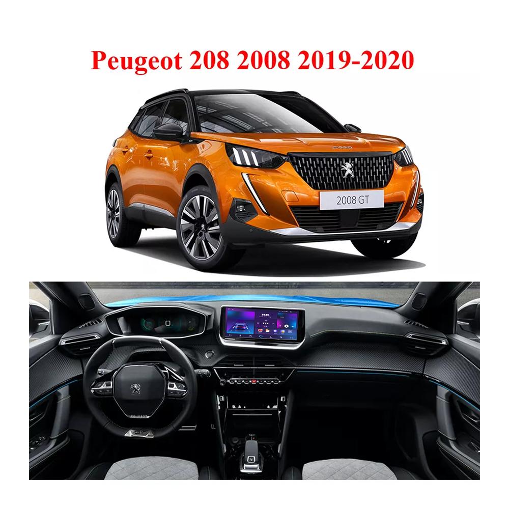 Android Carplay автомобильное радио для Peugeot 2008 208 2019-2020 мультимедийный проигрыватель головное устройство стерео GPS навигация BT WIFI 4+64 ГБ