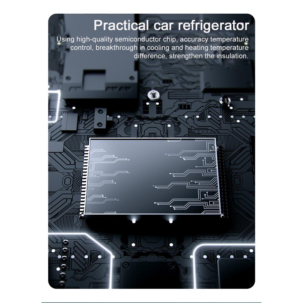 Portable Car Fridge Regrigerator 4L Small Household Silent Cooler Warmer 12V/110V with Mirror & LED