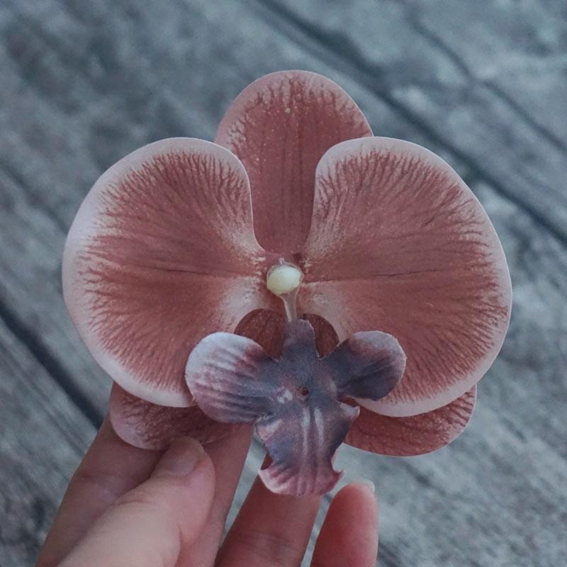 8,5 см заколка для волос в виде орхидеи для женщин, заколки для волос с искусственными цветами, милые аксессуары для волос для свадебной вечеринки, подарки