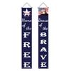 4th of July Patriotic Door Banners Outdoor Patriotic American Flag Hanging Porch Sign for Independence Day Memorial Day Decor